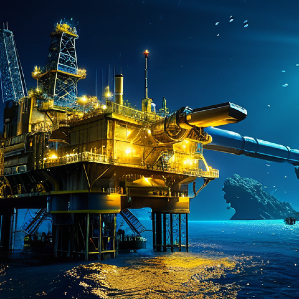 심해가스 시추 기술 - Futuristic Deep Sea Gas Extraction**

"A high-tech, fully automated deep-sea gas extraction platform...