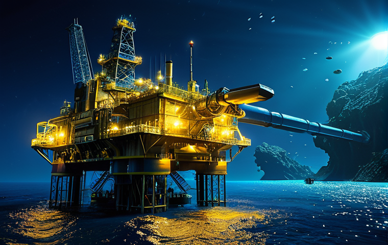 심해가스 시추 기술 - Futuristic Deep Sea Gas Extraction**

"A high-tech, fully automated deep-sea gas extraction platform...
