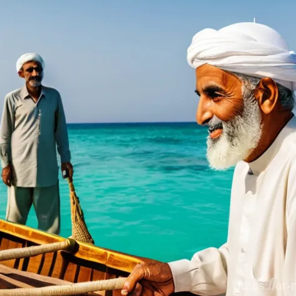 해양자원 개발의 환경보호 규제 - **Prompt 1: Intergenerational Wisdom of the Arabian Sea**
A serene and warm image depicting an e...