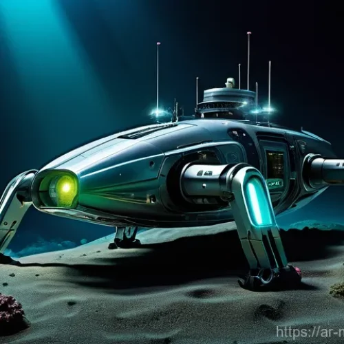 Home 15 심해광물 탐사 - **Prompt 1: Futuristic Deep-Sea Exploration**
"A highly advanced, sleek submersible robot, equip...